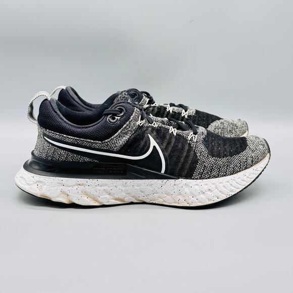 Nike Shoes Womens 8 Black White React Infinity Run Flyknit Running Sneakers - Picture 1 of 10
